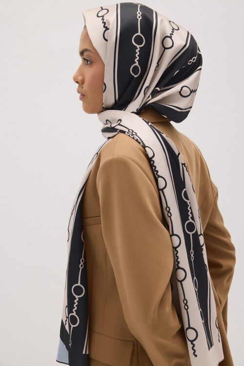 Perle Hue Desen - Bej - Camellia Scarfs (1)