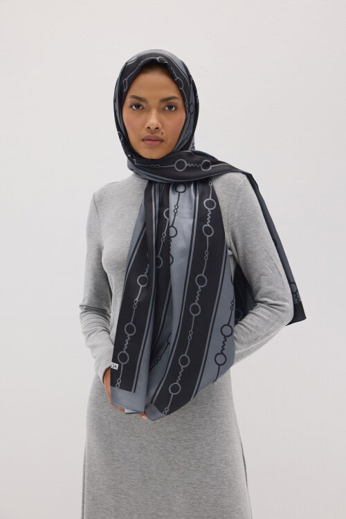 Perle Hue Desen - Gri - Camellia Scarfs