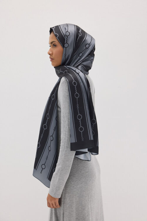 Perle Hue Desen - Gri - Camellia Scarfs (1)