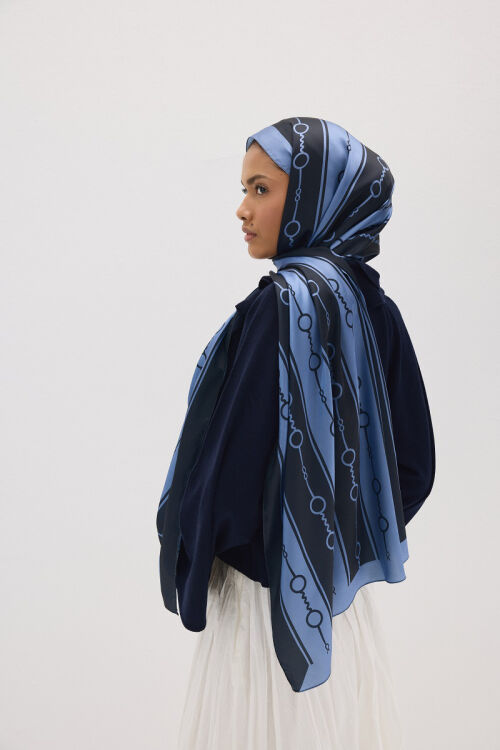 Perle Hue Desen - Indigo - Camellia Scarfs (1)