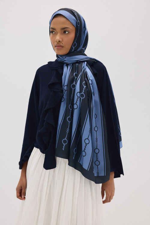 Perle Hue Desen - Indigo - Camellia Scarfs