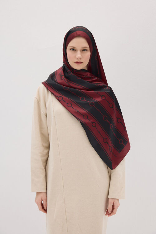 Perle Hue Desen - Kırmızı - Camellia Scarfs (1)