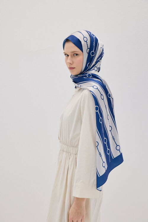 Perle Hue Desen - Lacivert - Camellia Scarfs