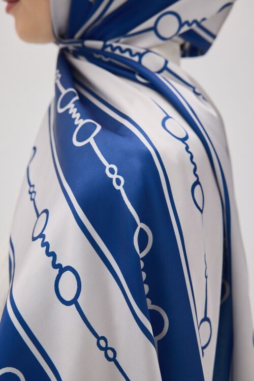 Perle Hue Desen - Lacivert - Camellia Scarfs (1)