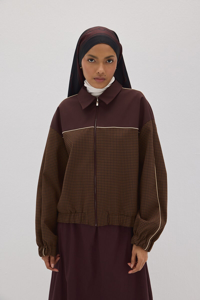 Perle Hue Desen - Siyah / Bordo - 2