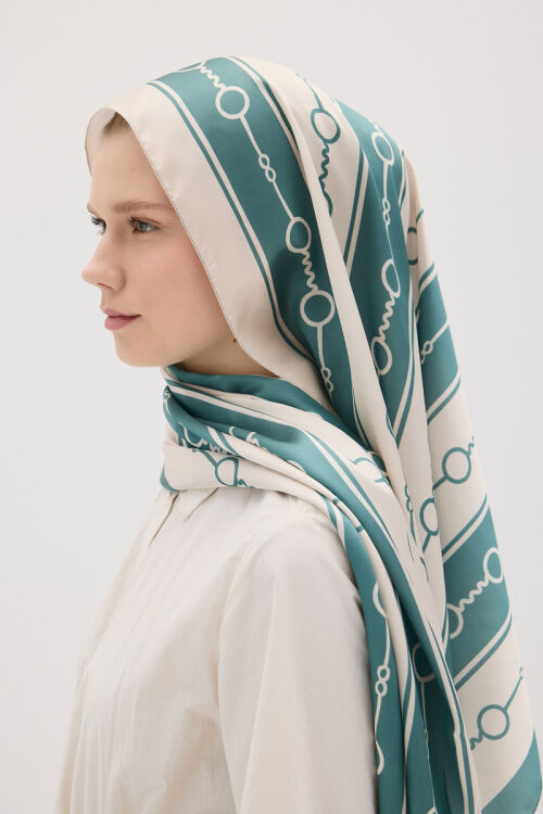 Perle Hue Desen - Yeşil - Camellia Scarfs