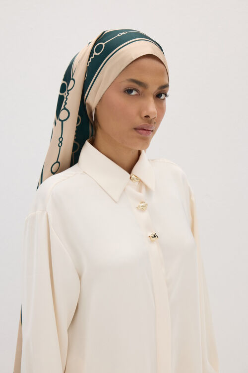 Perle Hue Desen - Zümrüt - Camellia Scarfs (1)