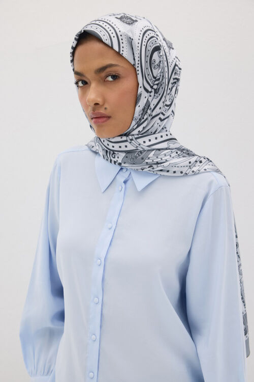 Perle Pulse Desen - Gri - Camellia Scarfs