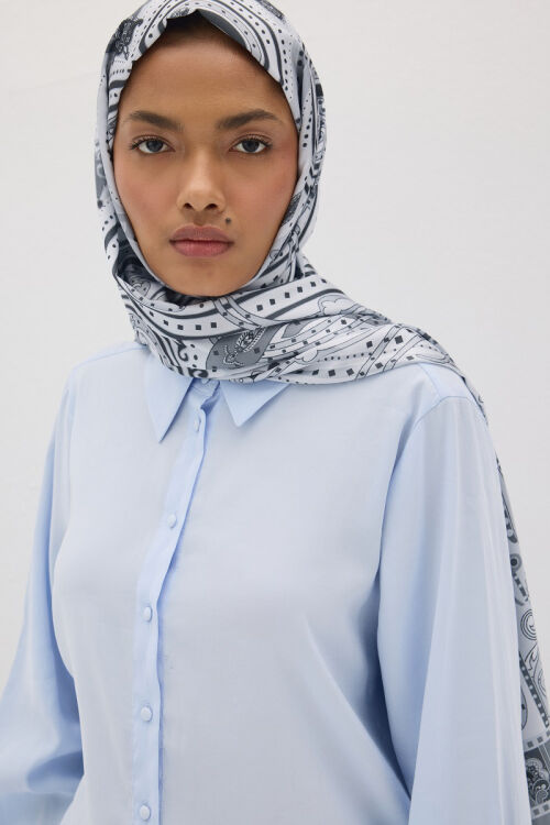 Perle Pulse Desen - Gri - Camellia Scarfs (1)