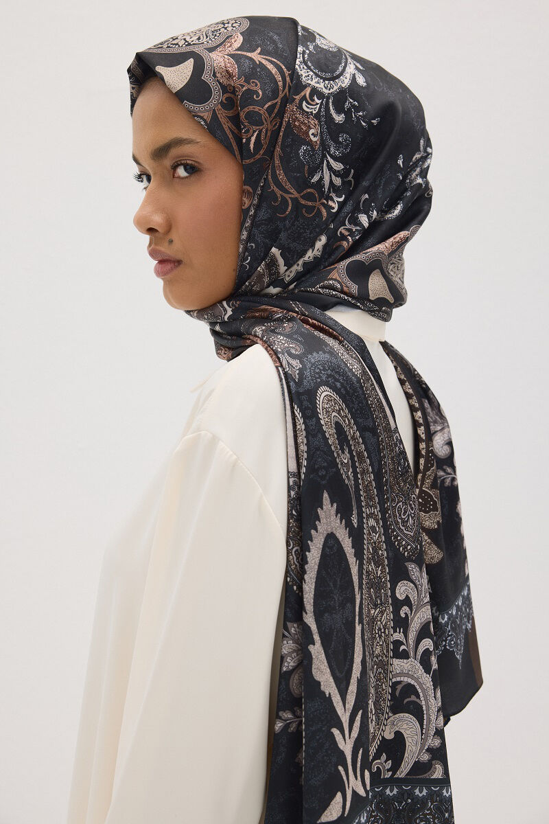 Perle Vibe Desen - Siyah Haki - 3