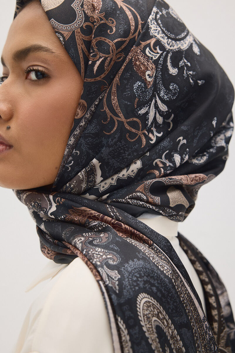 Perle Vibe Desen - Siyah Haki - 4