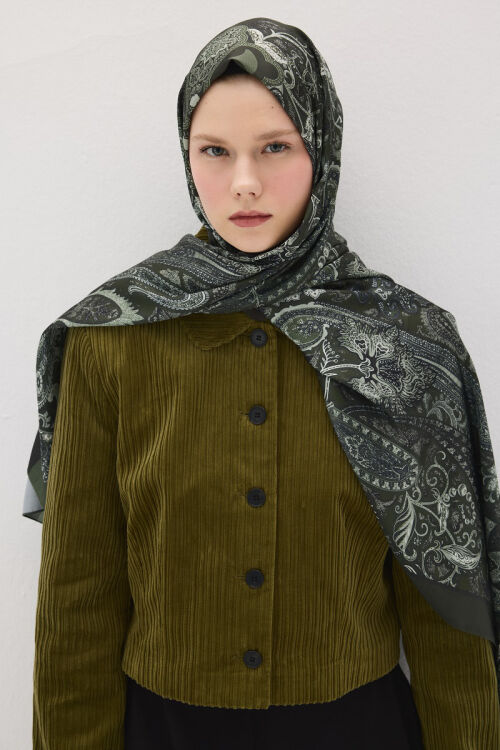 Perle Vibe Desen - Yeşil - Camellia Scarfs (1)