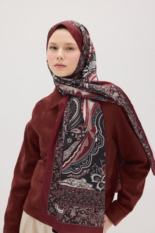 Perle Zen Desen - Bordo - Camellia Scarfs