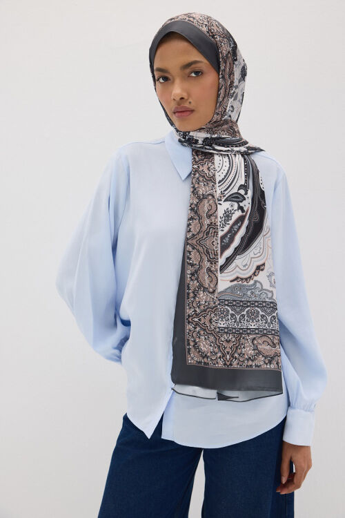 Perle Zen Desen - Füme - Camellia Scarfs