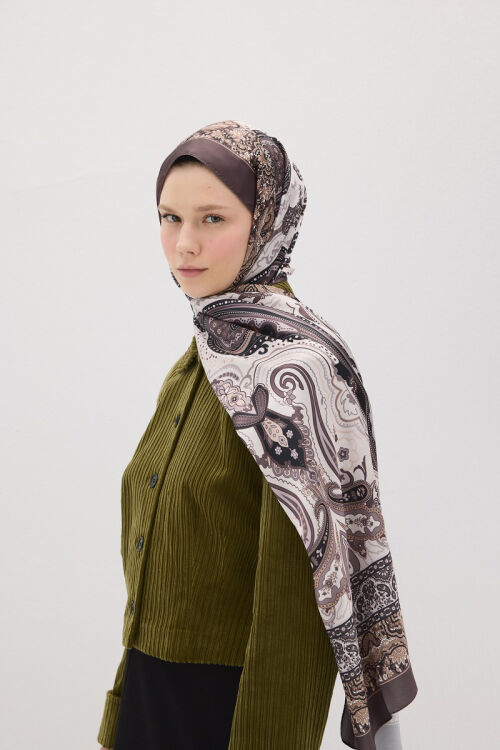Perle Zen Desen - Mocha - Camellia Scarfs (1)