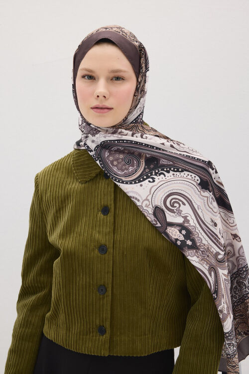 Perle Zen Desen - Mocha - Camellia Scarfs