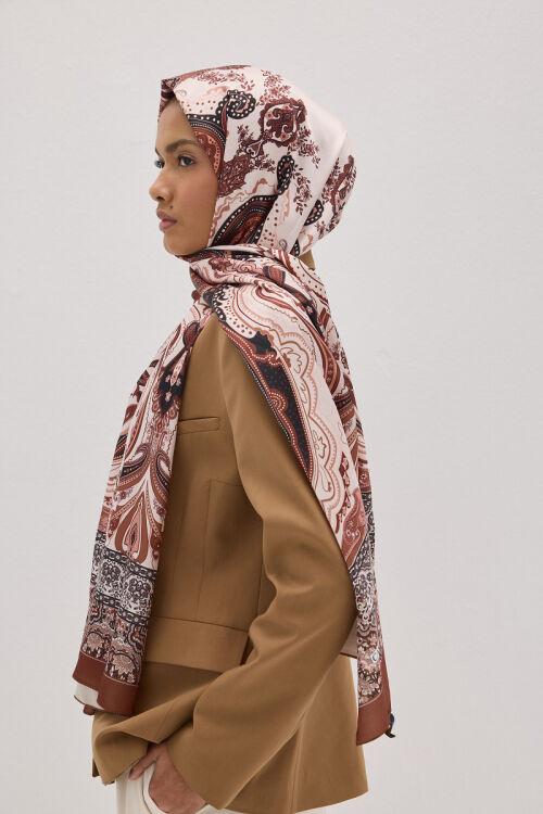 Perle Zen Desen - Taba - Camellia Scarfs (1)