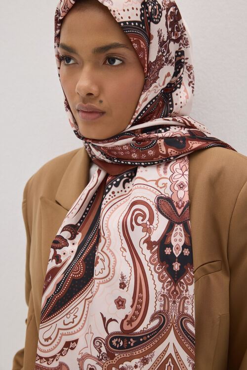 Perle Zen Desen - Taba - Camellia Scarfs