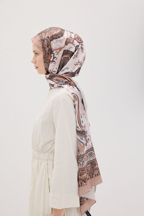 Perle Zen Desen - Vizon - Camellia Scarfs (1)