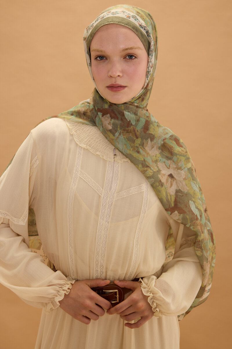 Petra Pamuk Soft Şal - Olive - 3