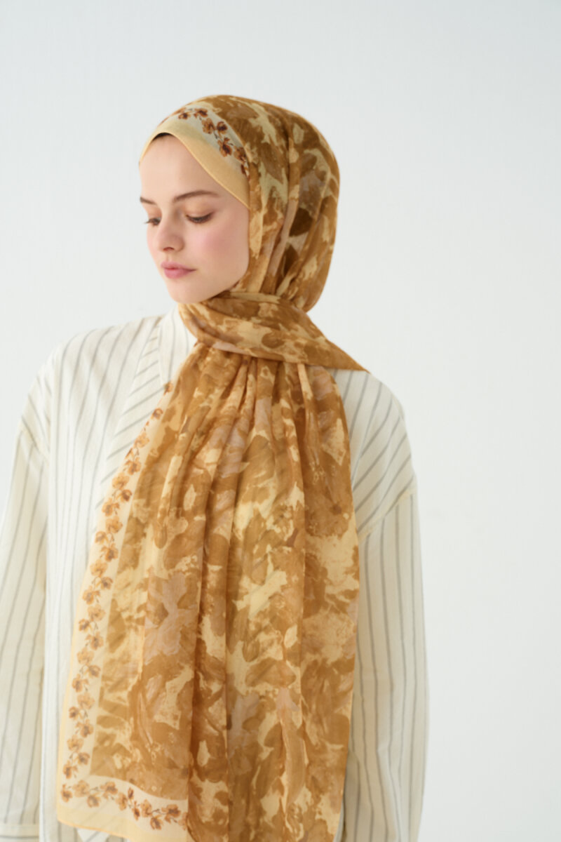 Petra Pamuk Soft Şal - Sarı - 4