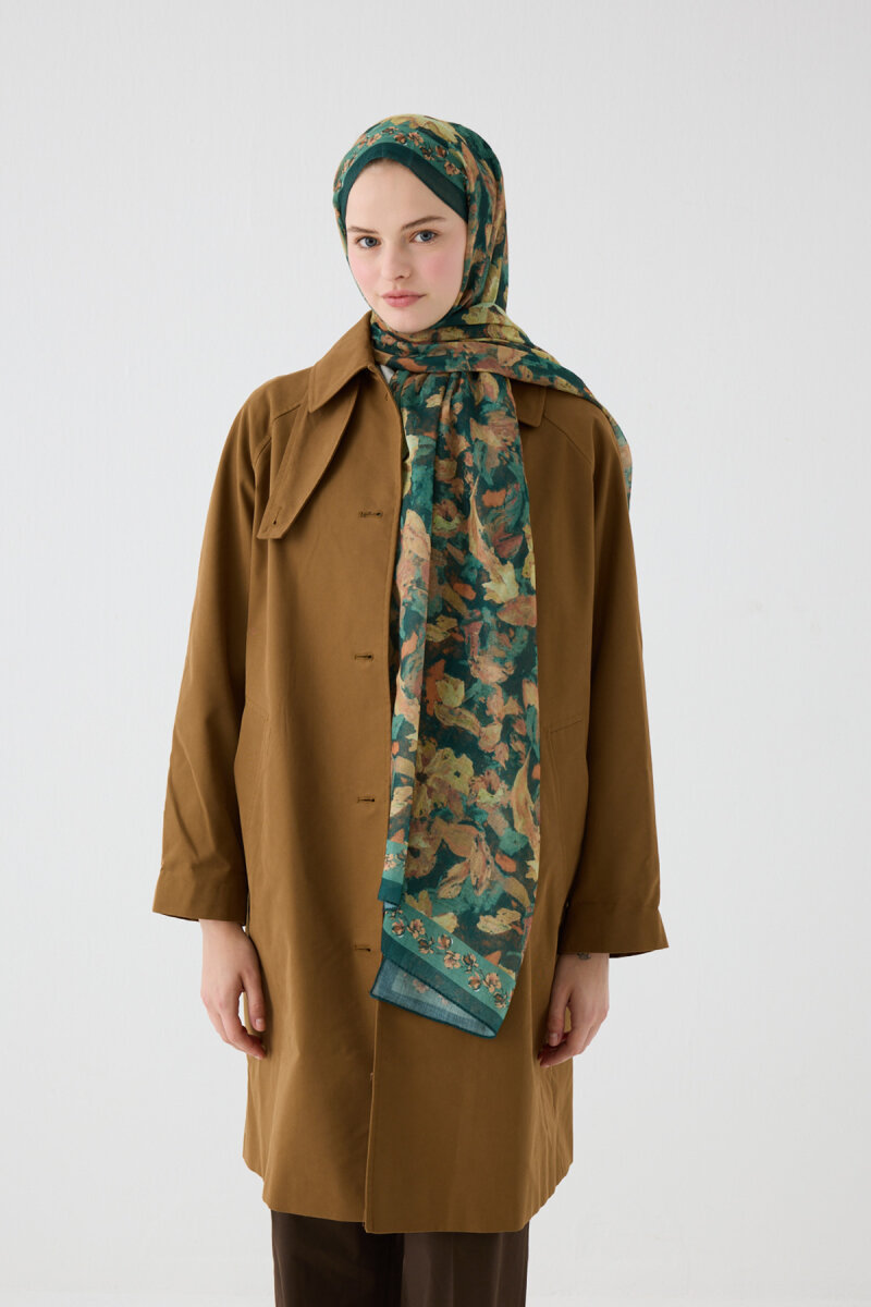 Petra Pamuk Soft Şal - Zümrüt Yeşili - 1
