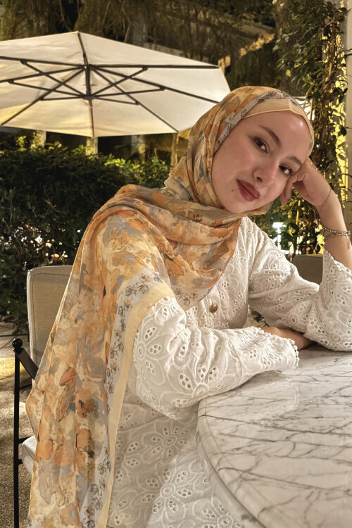 Petra Rami Şal - Gri Sarı 