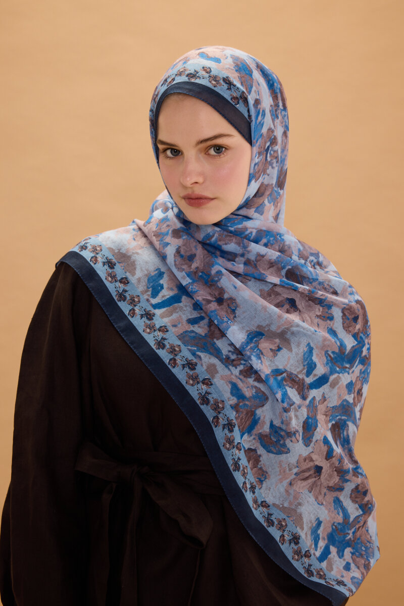 Petra Rami Şal - Lacivert Kahve - 2