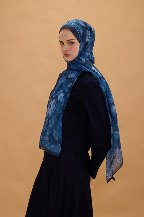 Petra Rami Şal - Lacivert 