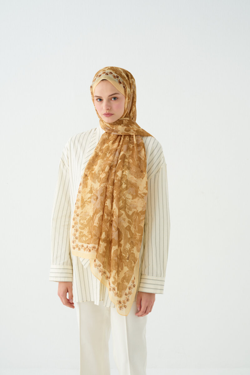 Petra Soft Pamuk Şal - Sarı - 1