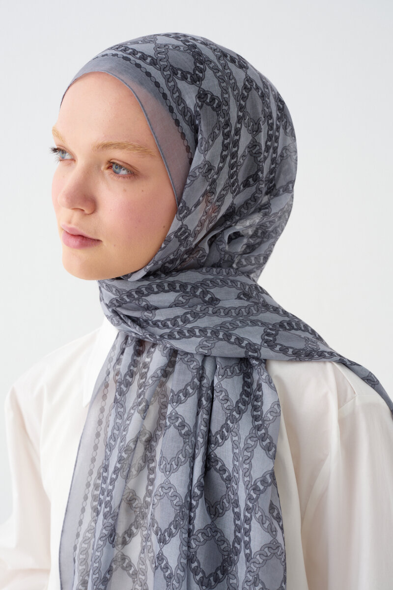 Prag Rami Şal - Gri - 4