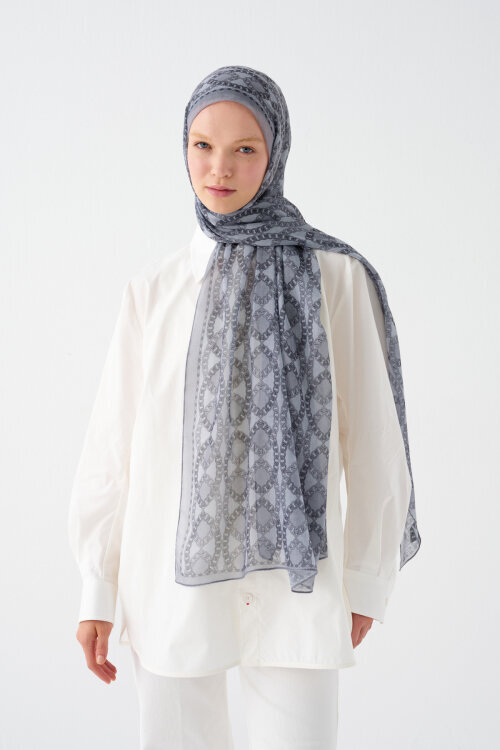 Prag Rami Şal - Gri 