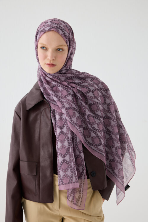 Prag Rami Şal - Gül Kurusu - Camellia Scarfs (1)