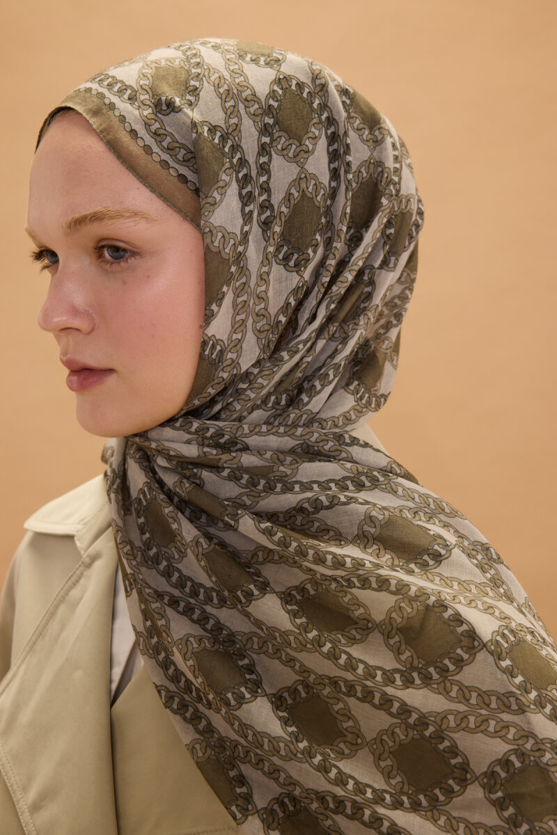 Prag Rami Şal - Haki - 4