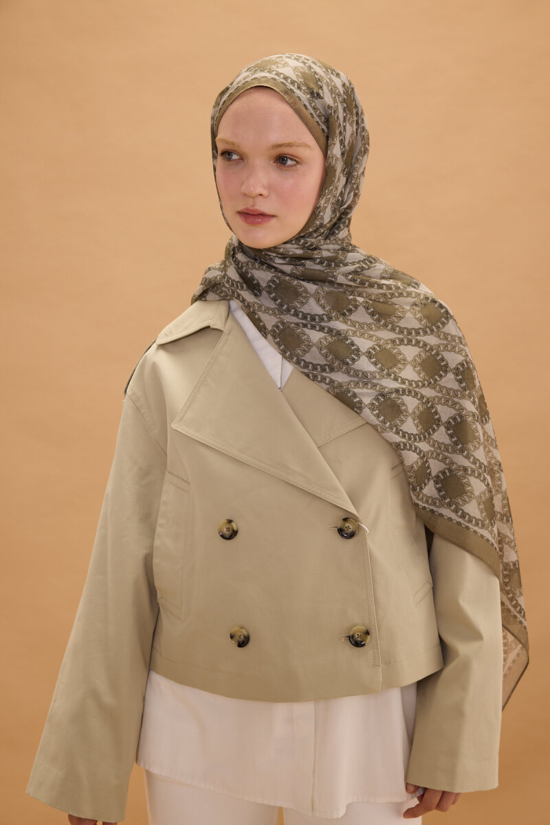 Prag Rami Şal - Haki - 4