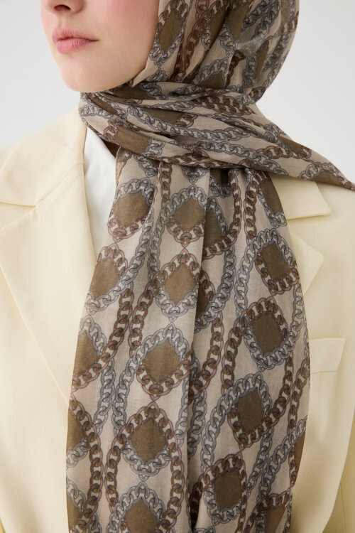 Prag Rami Şal - Kum - Camellia Scarfs (1)