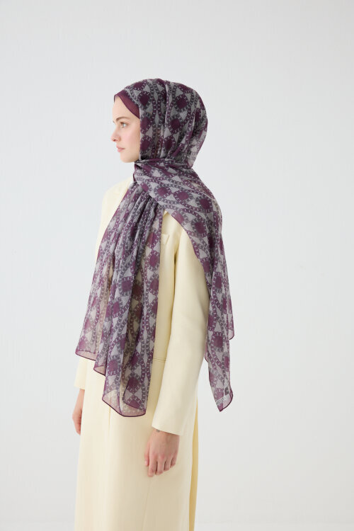 Prag Rami Şal - Mor - Camellia Scarfs (1)