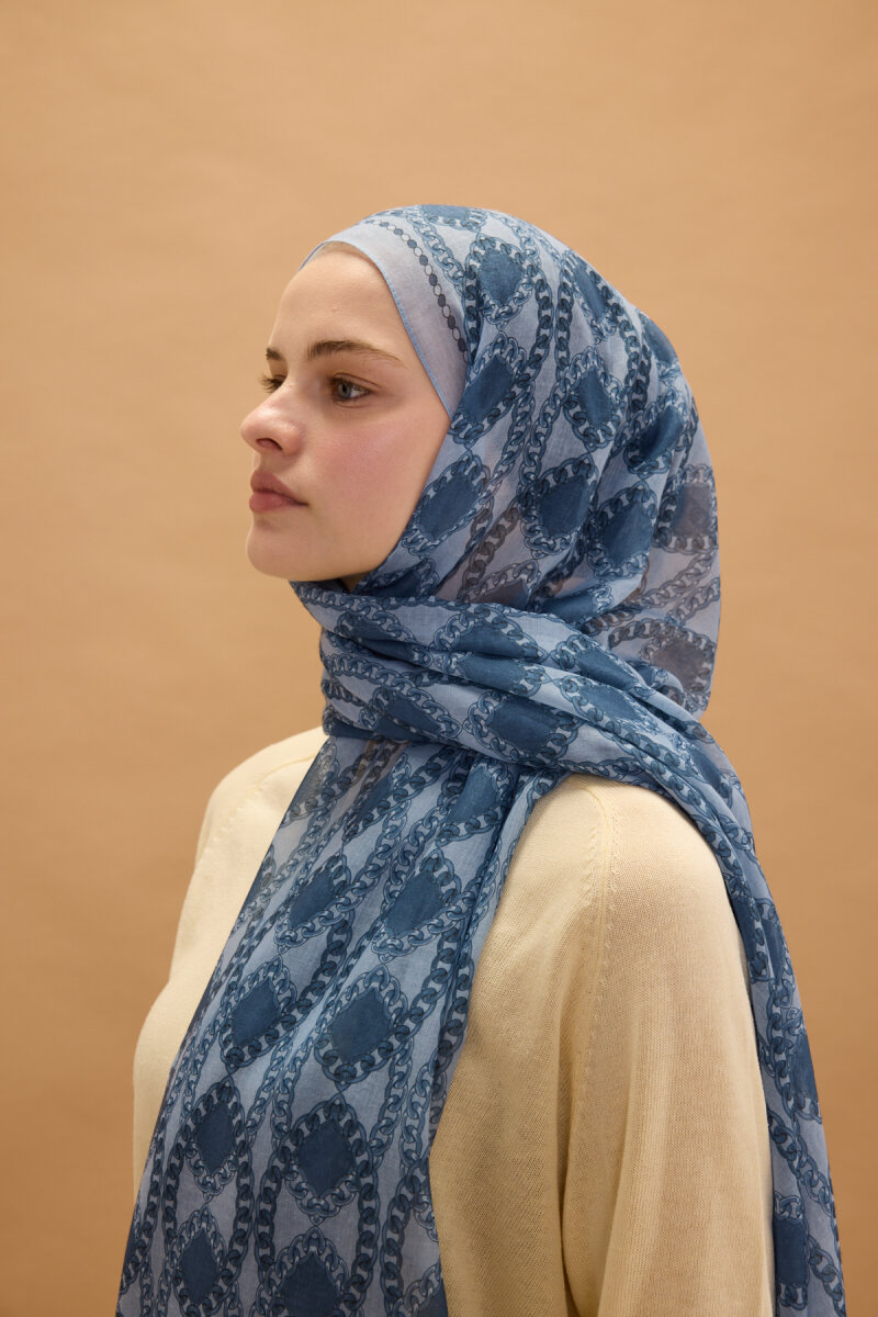 Prag Rami Şal - Soğuk Mavi - 3