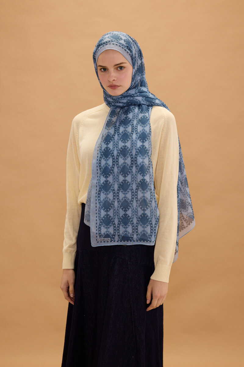 Prag Rami Şal - Soğuk Mavi - 1