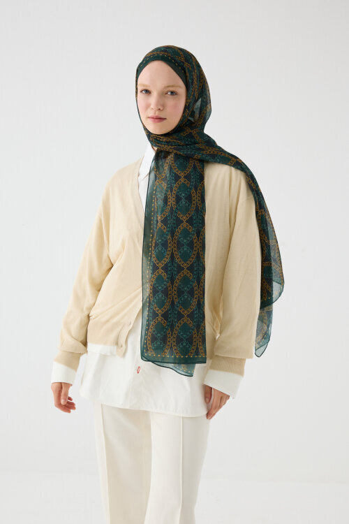 Prag Rami Şal - Zümrüt Yeşili 