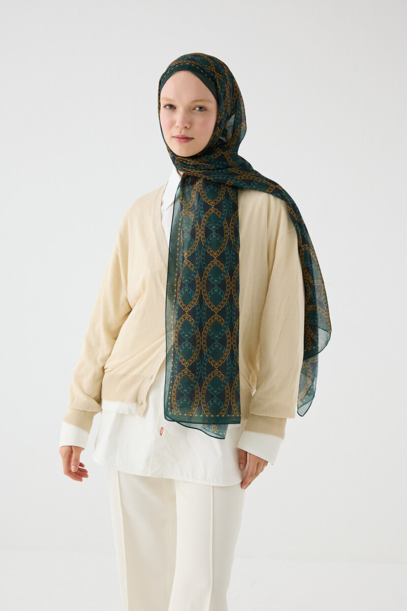 Prag Rami Şal - Zümrüt Yeşili - 1