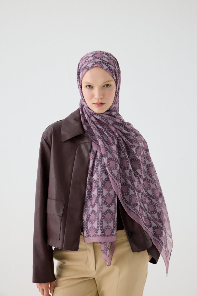 Prag Soft Pamuk Şal - Gül Kurusu - 1