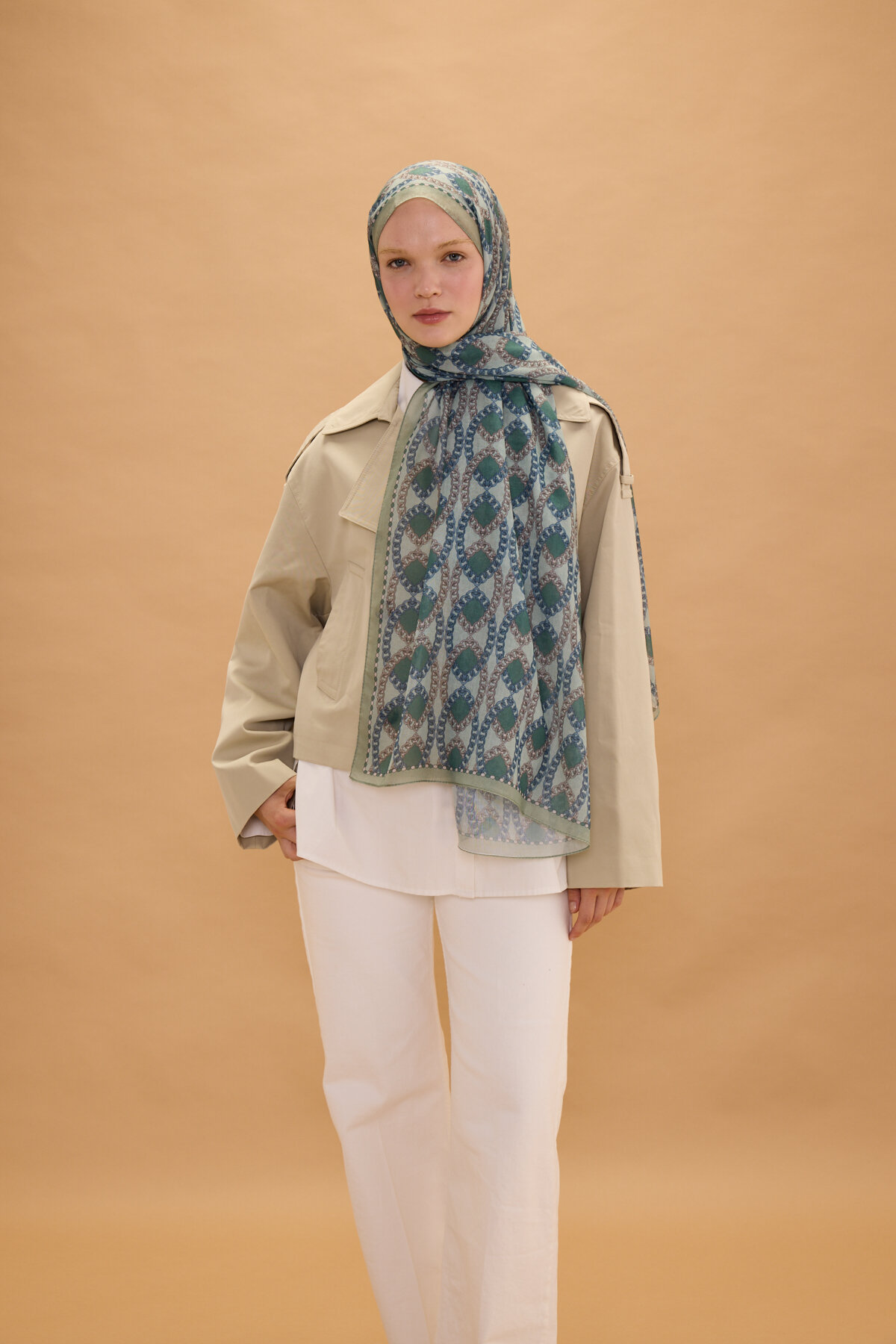 Prag Soft Pamuk Şal - Mint - Camellia Scarfs (1)