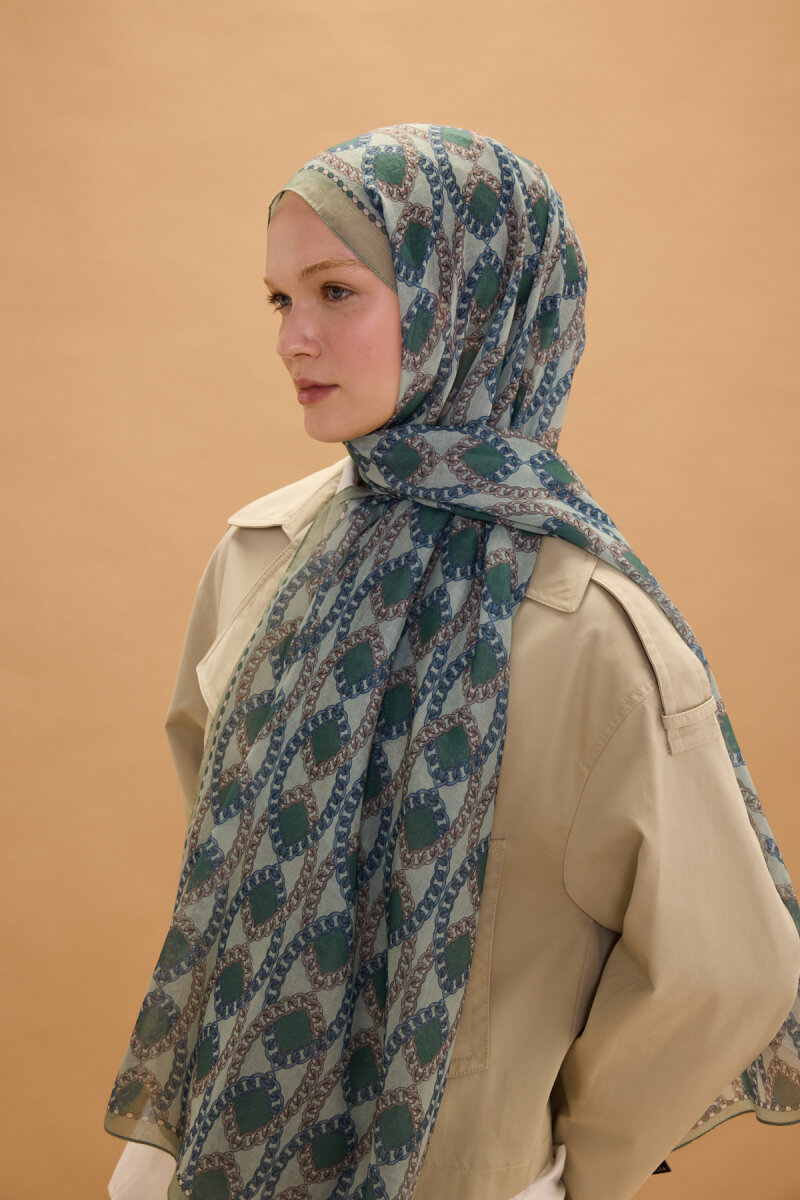 Prag Soft Pamuk Şal - Mint - 3