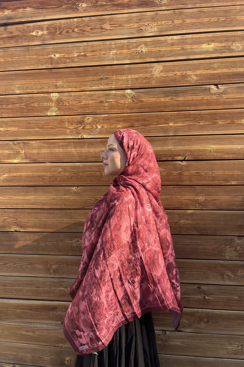 Pretty Kraş Şal - Cherry - 4