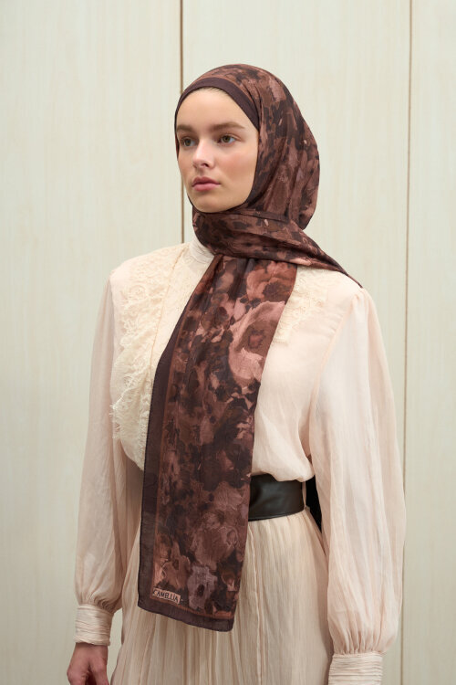 Pretty Kraş Şal - Kahve 