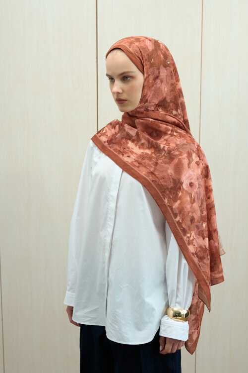 Pretty Kraş Şal - Kiremit 