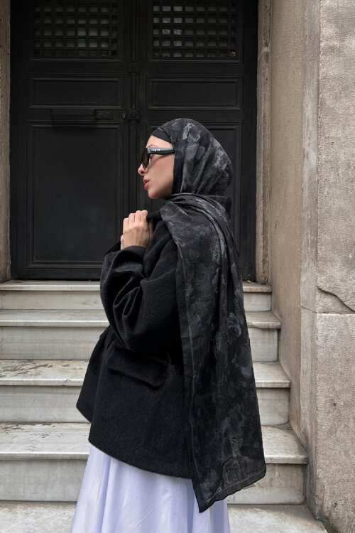 Pretty Kraş Şal - Siyah - Camellia Scarfs