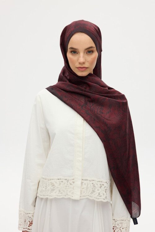 Reflection Soft Şal - Bordo 