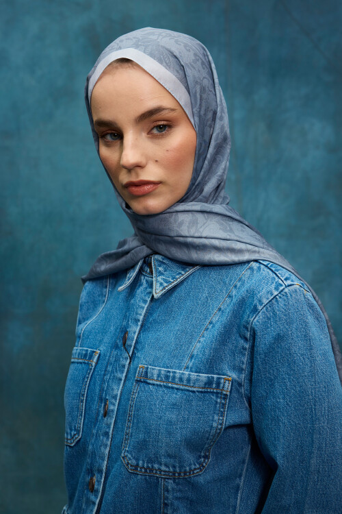 Reflection Soft Şal - Gri - Camellia Scarfs (1)